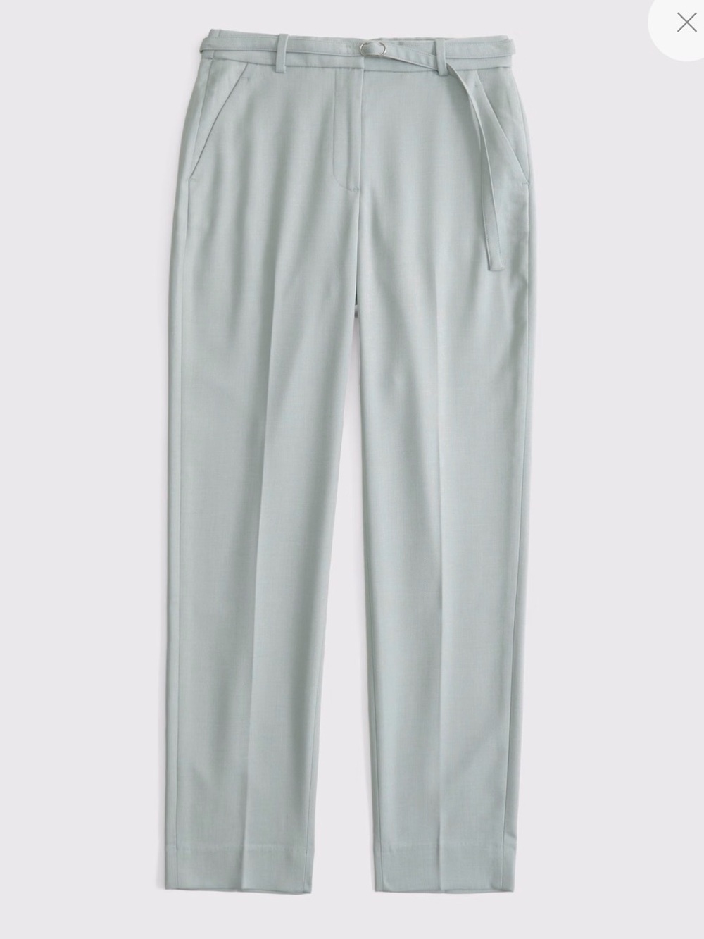 Abercrombie & fitch High Rise Belted Ankle Straight Pant NWT 34 long curve love